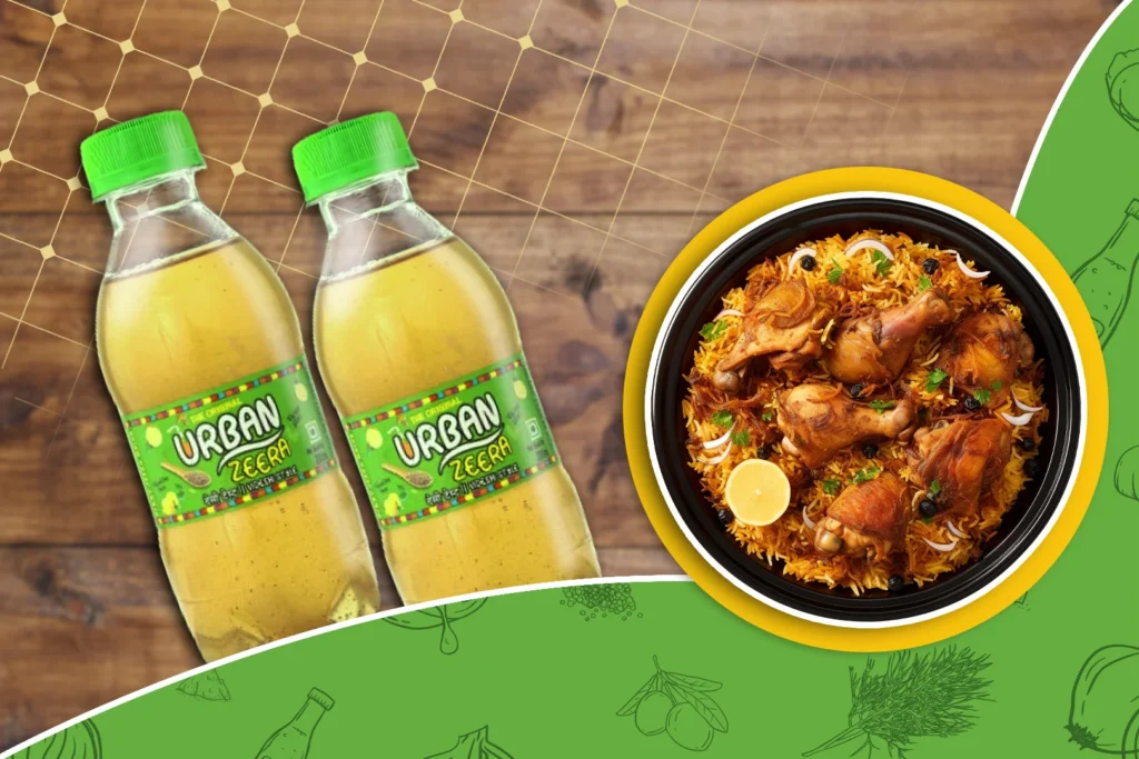 urban zeera drink with biryani